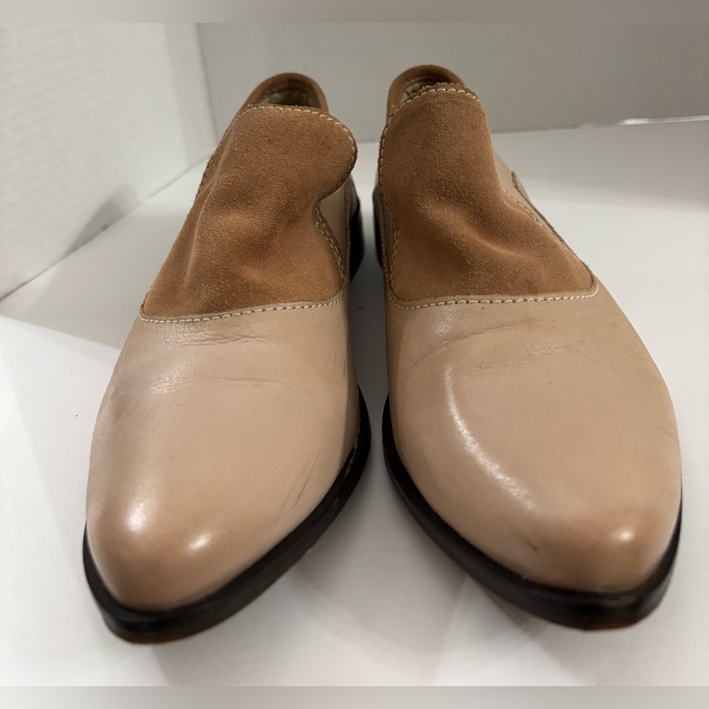 Free People Womens Brady Blush Leather/Suede Loafer size 38 Career Office